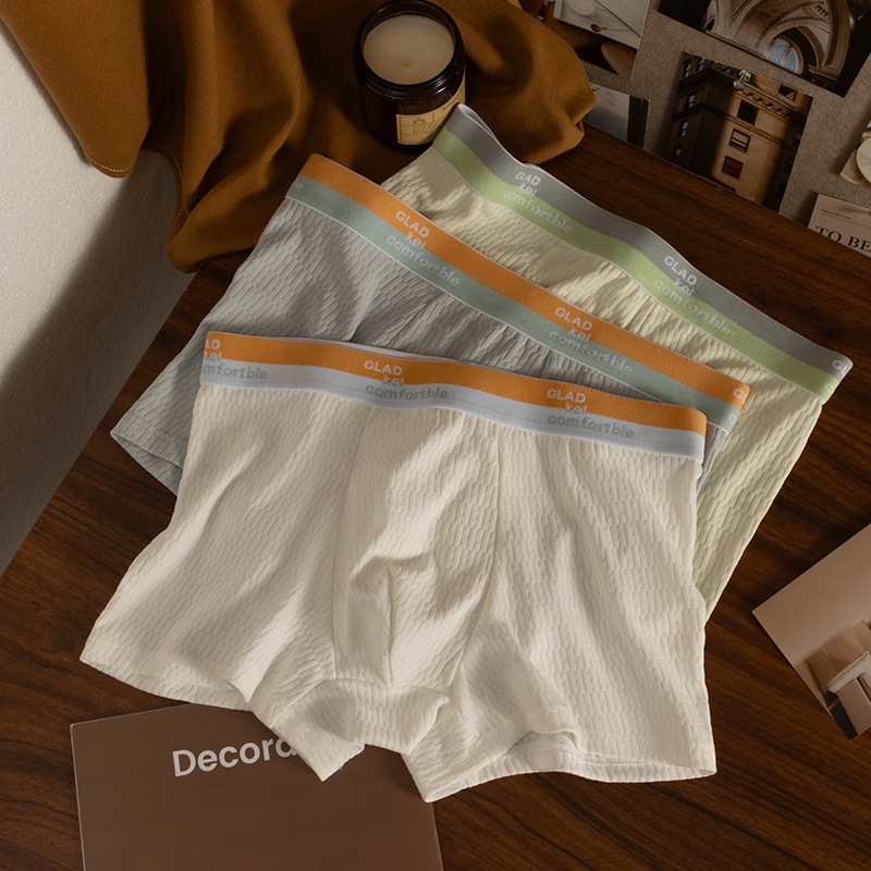 Pantalones interiores para hombres, pantalones antibacterianos para hombres, pantalones cortos de ángulo plano para hombres, tendencia de cabeza.
