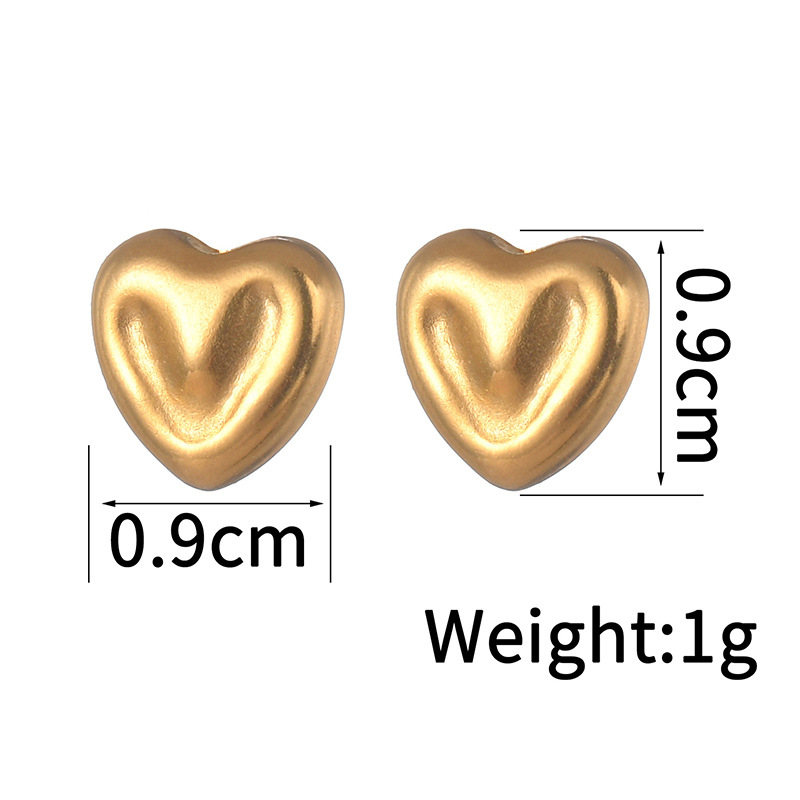 Women's Gender 1 Pair Retro Heart Shape Irregular Plating 304 Stainless Steel Stainless Steel Earrings