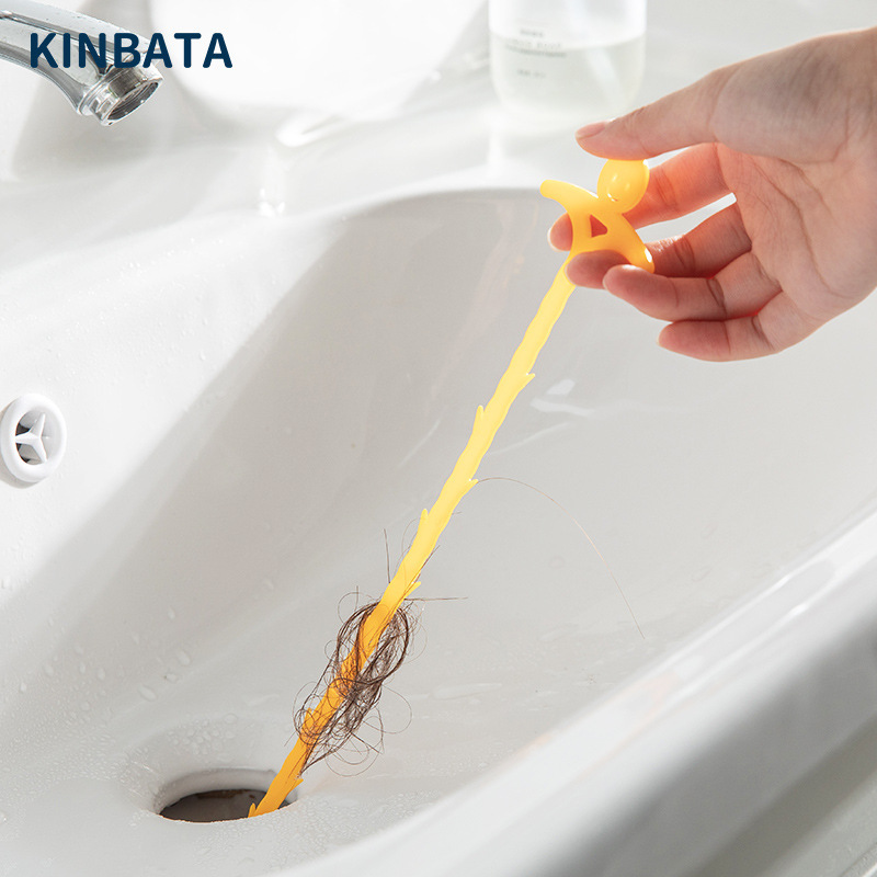 日本kinbata下水道疏通器疏通条钩条排水口管道毛发头发清理器