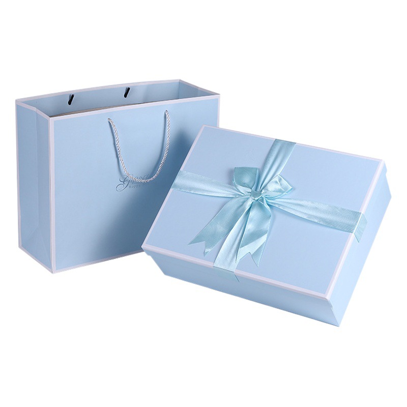 Valentine's Day Pink Bow Gift Box Souvenir Gift Box Cosmetics Clothing Packaging Box Empty Box Wholesale