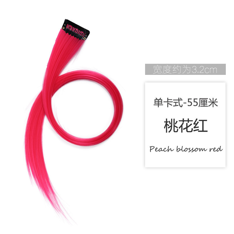 Pelucina de color pelucina extensión de cabello colgante oreja pelucina de teñido de cabello simulado pelucina de blanqueo pelucina de seda de alta temperatura pelucina de cabello recta