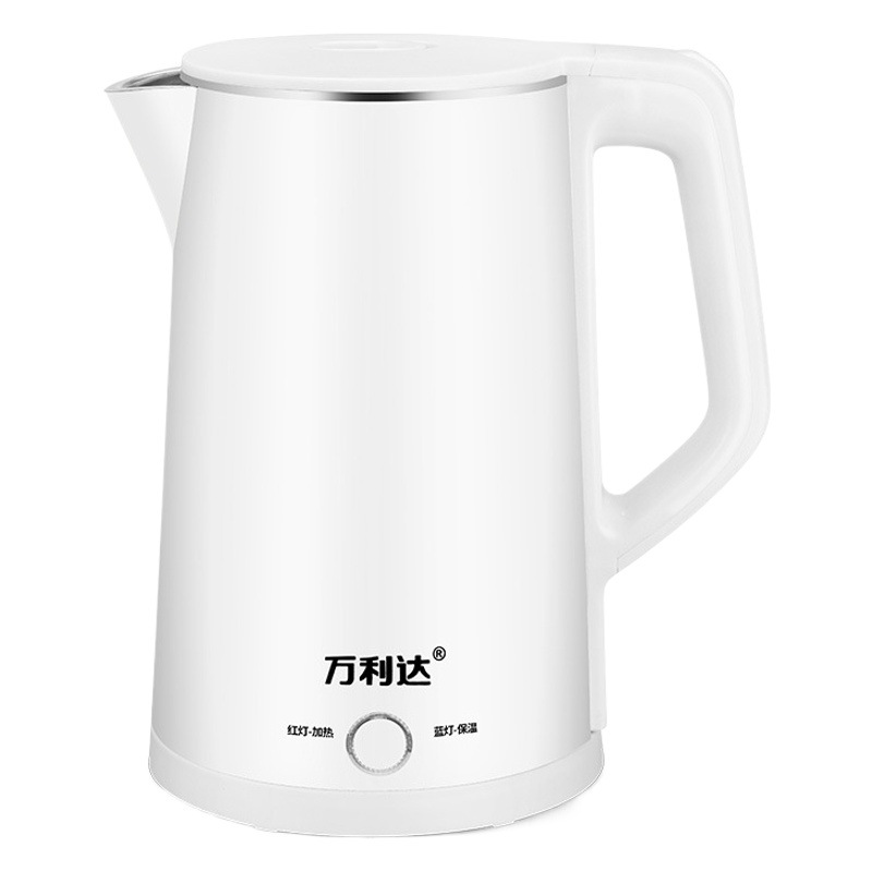 Fuente de alimentación directa de fábrica hervidor de agua al por mayor de doble capa de acero inoxidable hervidor térmico Hervidor eléctrico pequeño electrodoméstico regalo