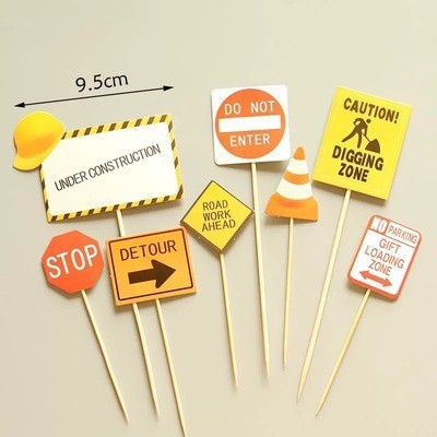 Camión volquete grande, decoración de pasteles, excavadora, camión de ingeniería, grúa torre, postre de cumpleaños para niños, accesorios de mesa