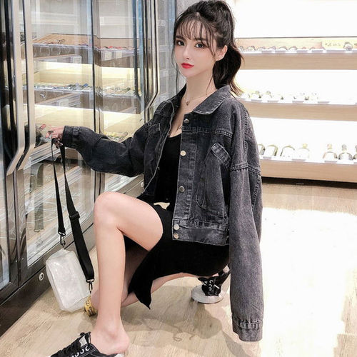 Women's Spring New Korean Style Loose Short Sleeve Casual Black Versatile Top Jacket Wholesale