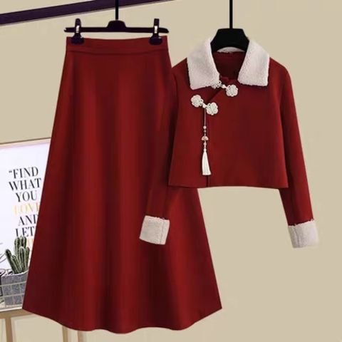 Bridesmaid Dress Autumn and Winter Style Toast Dress Xiuhe Dress Evening Dress New Chinese Style Republic of China Small Dress Tang Suit Chinese Style Women's Clothing