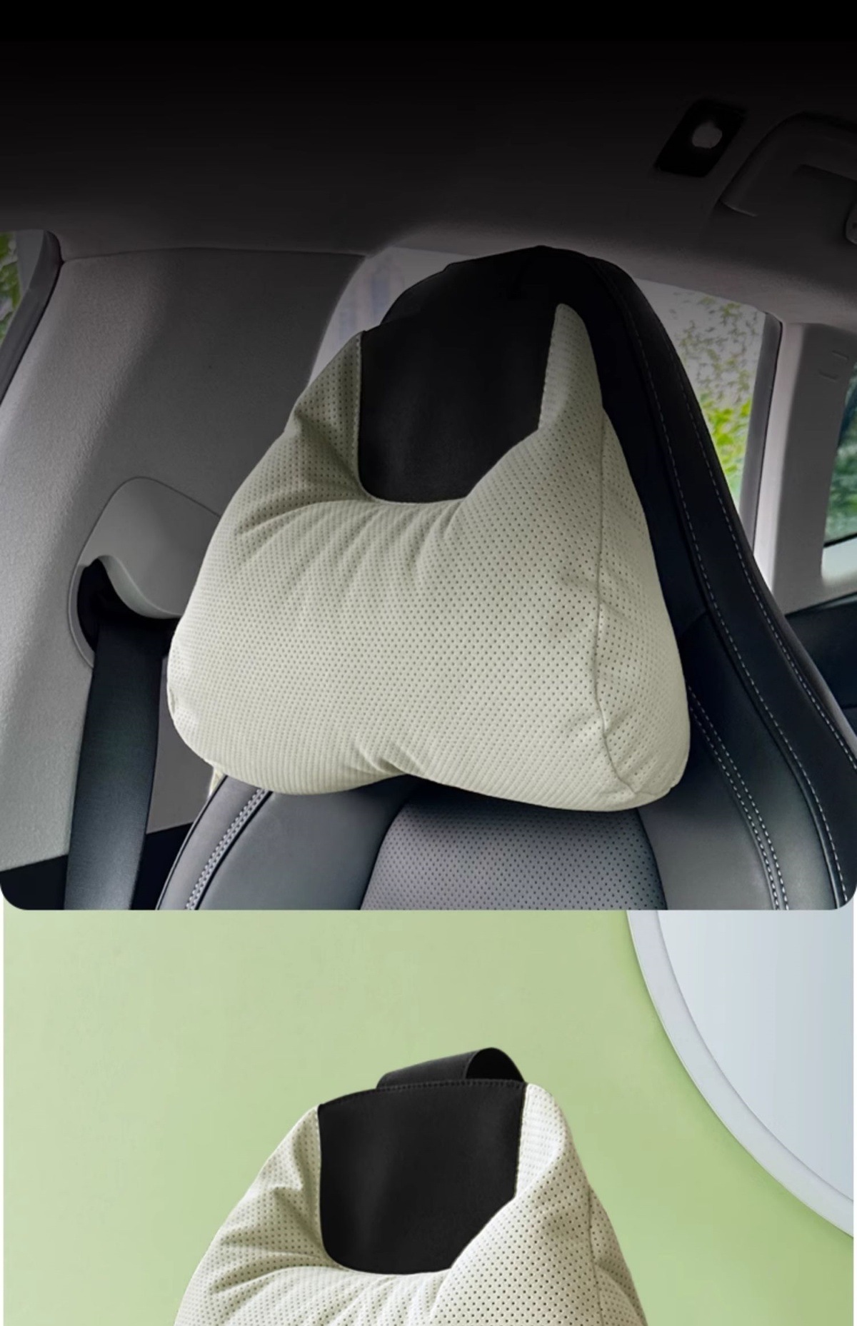 Suede Car Sports Seat Neck Support Headrest Suitable for Zeekr 001 Byd Lynk & Co Soft Lumbar Support