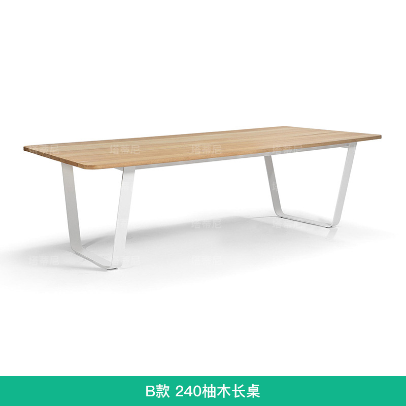 Mesas y sillas de teca para exteriores, muebles de ratán resistentes a la lluvia y al sol para patio, conjunto de mesa larga de madera maciza para ocio en jardín o balcón. image 12