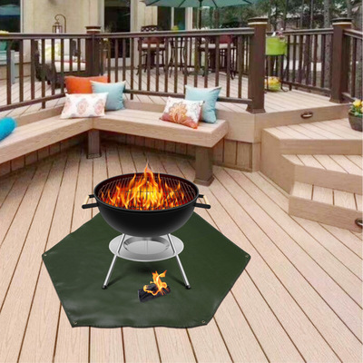 Cross-border explosion High temperature resistance Fireproof barbecue mat Glass fibre The fire Fireproof floor mat direct deal