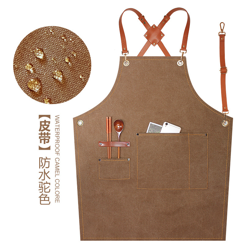 Impermeable (juego de 7 piezas) semi-tejido de cuero medio Camel