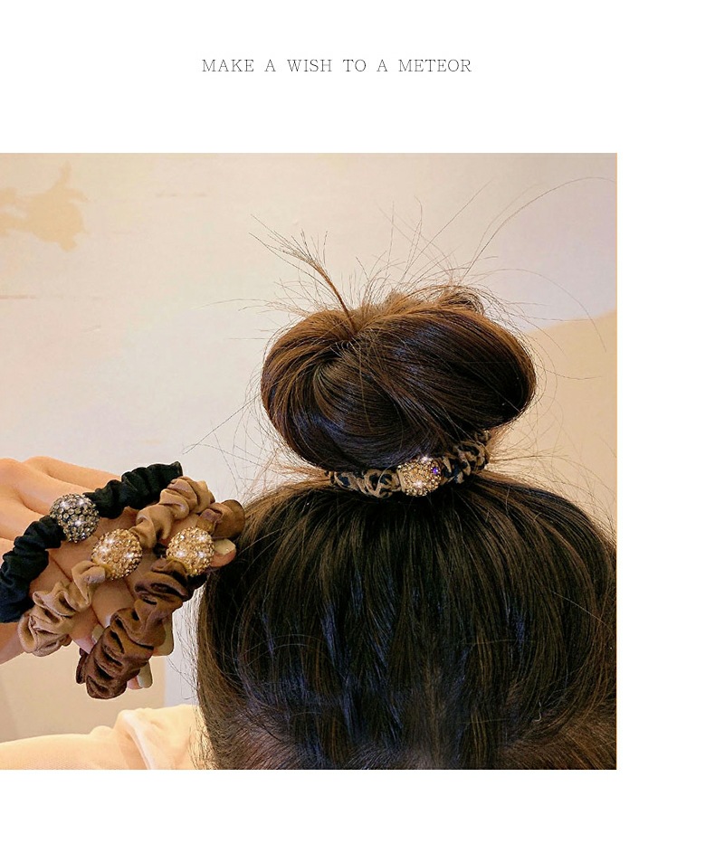 Coffee color full diamond ball sausage ring
