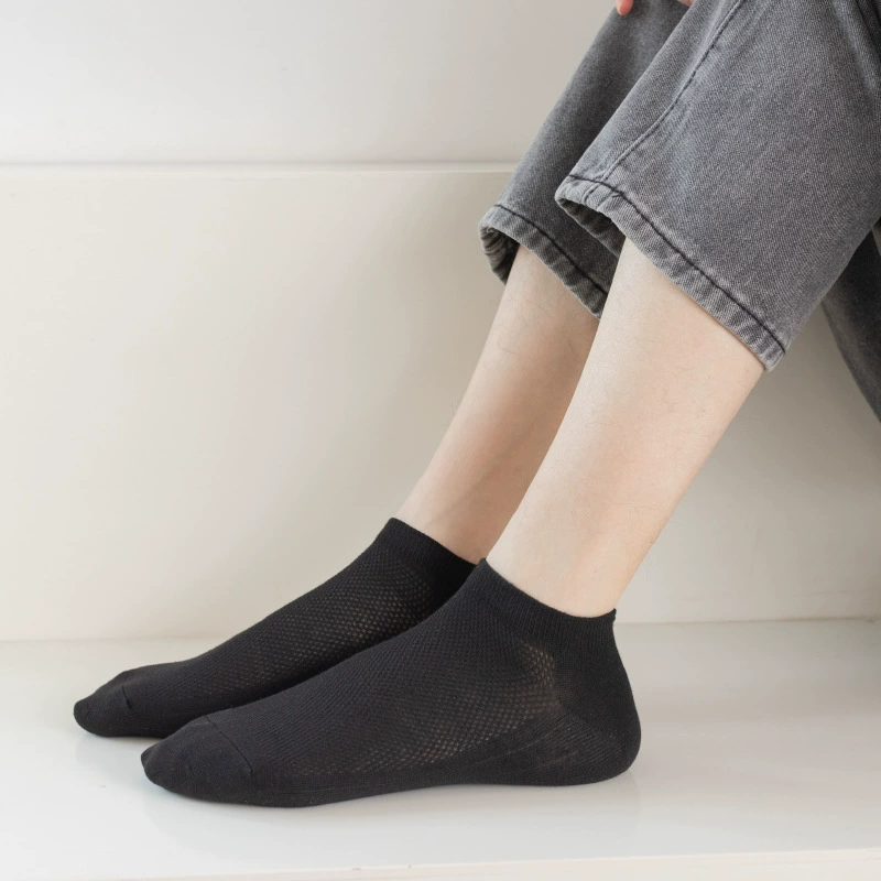Men's Cotton Knee Socks, Demi-Season Breathable, Deodorized & Sweat-Absorbent, One Size
