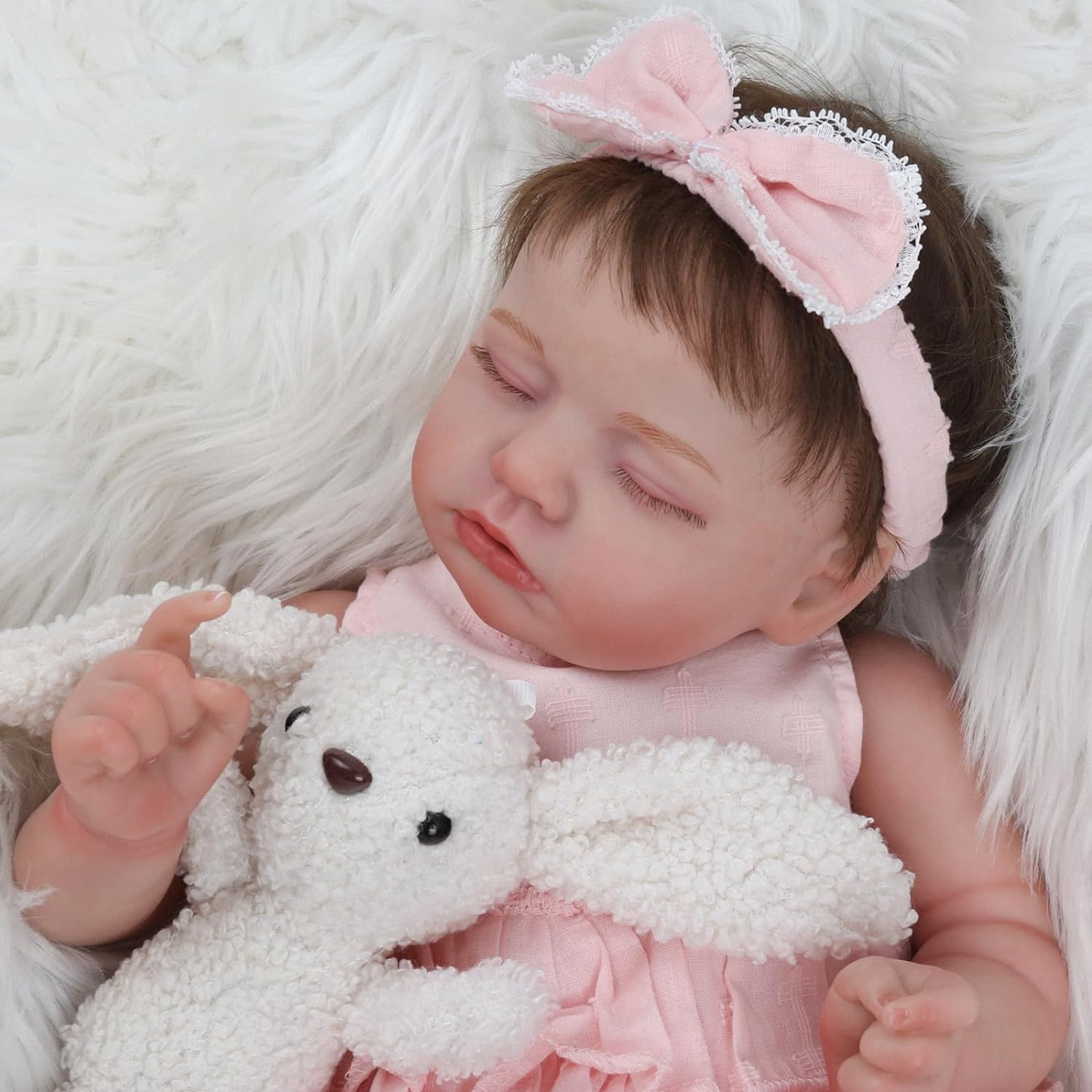 Muñeca bebé reborn de 19 pulgadas, bebé recién nacido realista, suministro transfronterizo, dropshipping, boca abierta.