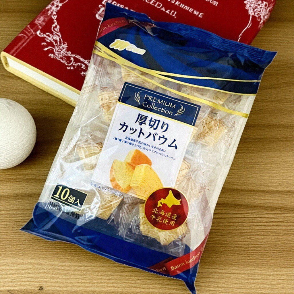 日本进口糕点 marukin丸金 北海道牛乳味抹茶厚切年轮蛋糕甜点