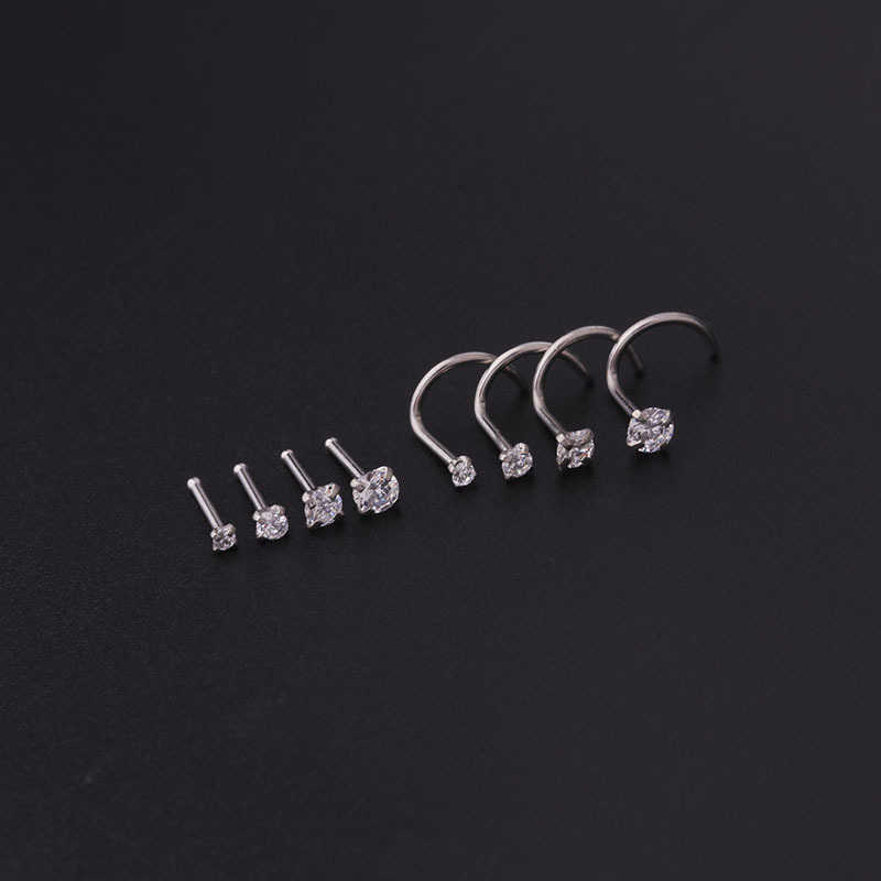 Ear Cartilage Rings & Studs Fashion Geometric 316 Stainless Steel  Inlaid Zircon Other display picture 6