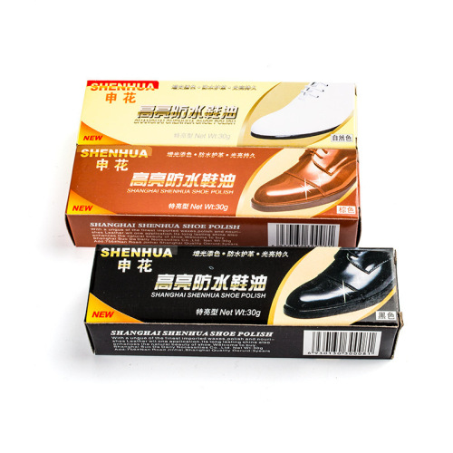 Black paste shoe polish colorless brown leather Shenhua shoe polish leather shoes leather clothing leather bag solid care maintenance oil