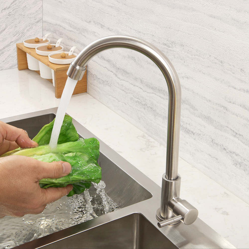 304 stainless steel single -cold single -hole faucet universal…