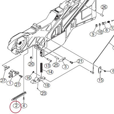 KHJ-MC104-00 RAIL,UNDER YAMAHA��Ƭ���綯�ɴ� ����