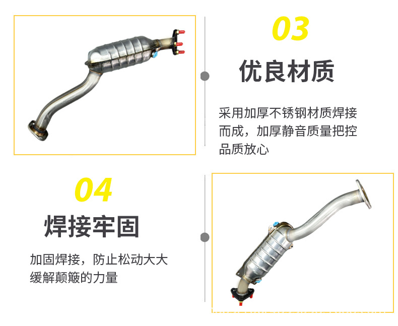 Factory Direct Sales Three-Way Catalytic Converter Assembly Suitable for Honda Fit Dual-Port Three-Way Catalytic Converter