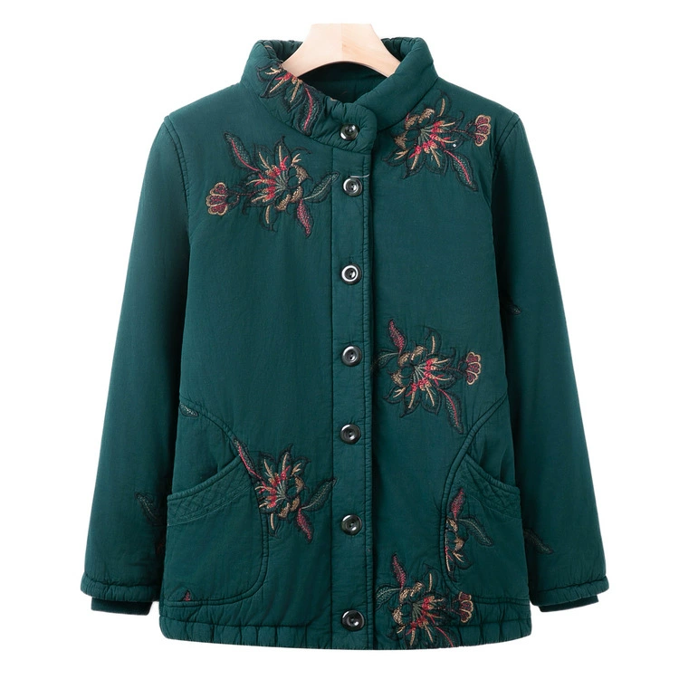 Средний и пожилой человек хлопчатобумажная одежда женская осень-зима новая старая леди хлопчатобумажная куртка мама бабушка толстая хлопковая куртка зимой