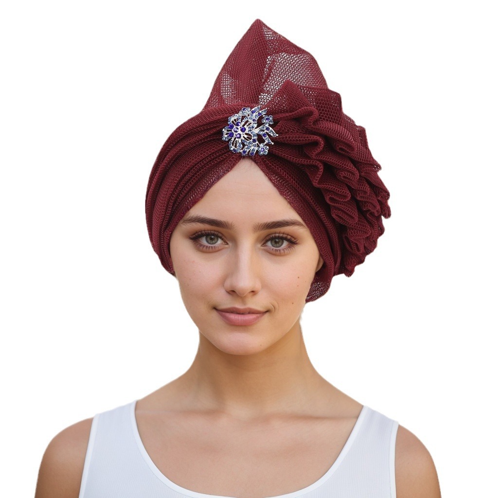 Muslim hat Layered fashion accessory African hat multicolor_voghion.com