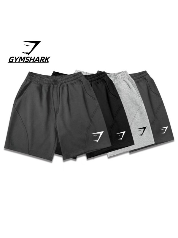 GYMSHARK フィットネス ショーツ メンズ アメリカン レトロ ストレート エッジなし 膝丈 3点パンツ コットン マッスル シャーク|undefined
