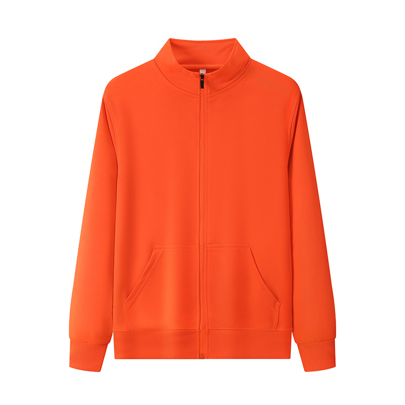 Primavera y otoño cremallera cardigan camisa de manga larga camisa cultural chaqueta de trabajo chaqueta de cuello suéter logo personalizado ropa de trabajo