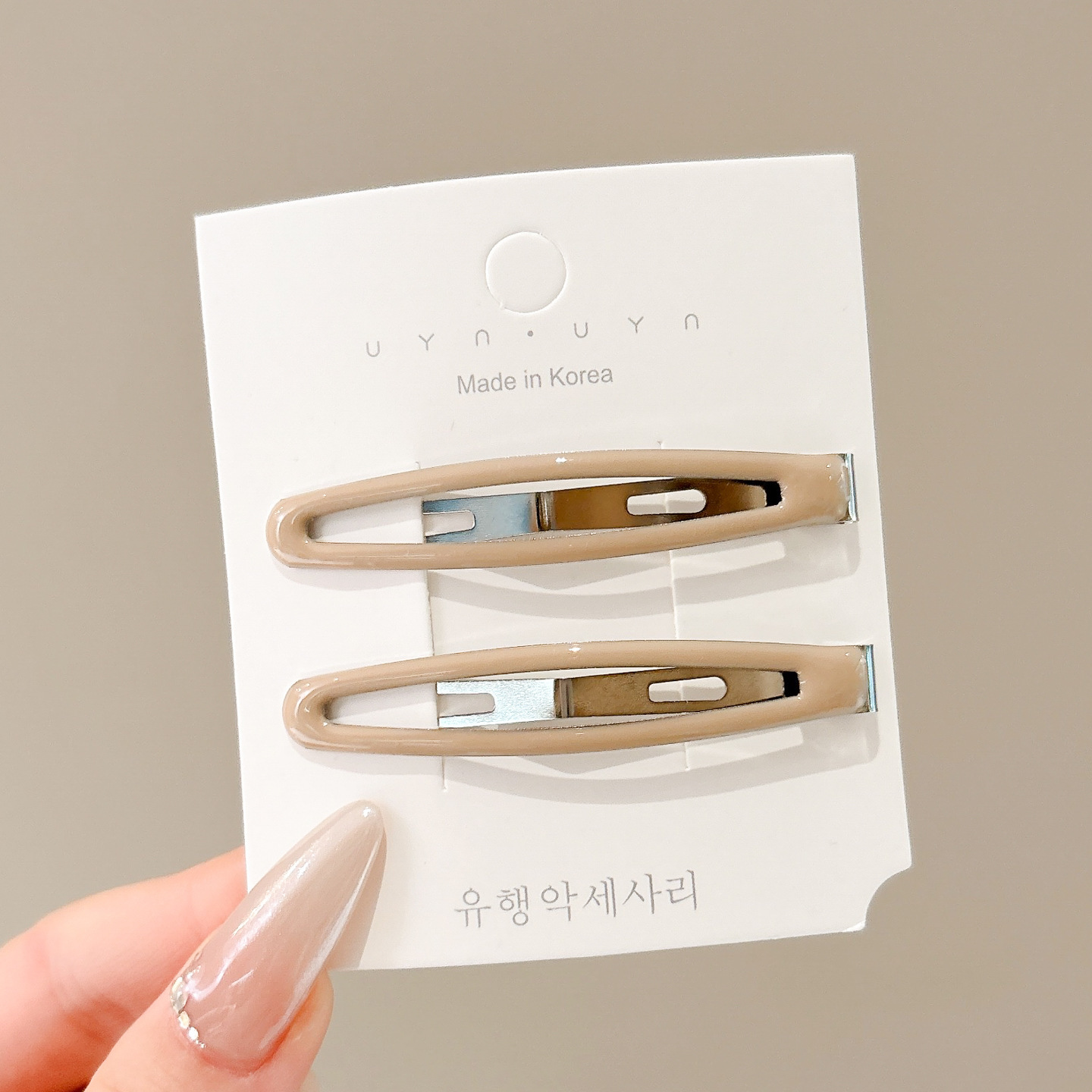 El clip de pestaña elíptica gota de agua adorable clip de cabello BB estriado gota de aceite color temperamento nuevo clip de cabello de moda