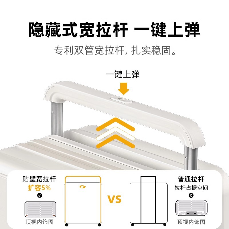 Vali nhựa PC chịu lực chống xước, bánh xe đa hướng giảm chấn, size cabin 20 inch — 53L thanh kéo rộng mở phía trước hành lý đóng gói năng lượng khổng lồ SF màu tím miễn phí vận chuyển