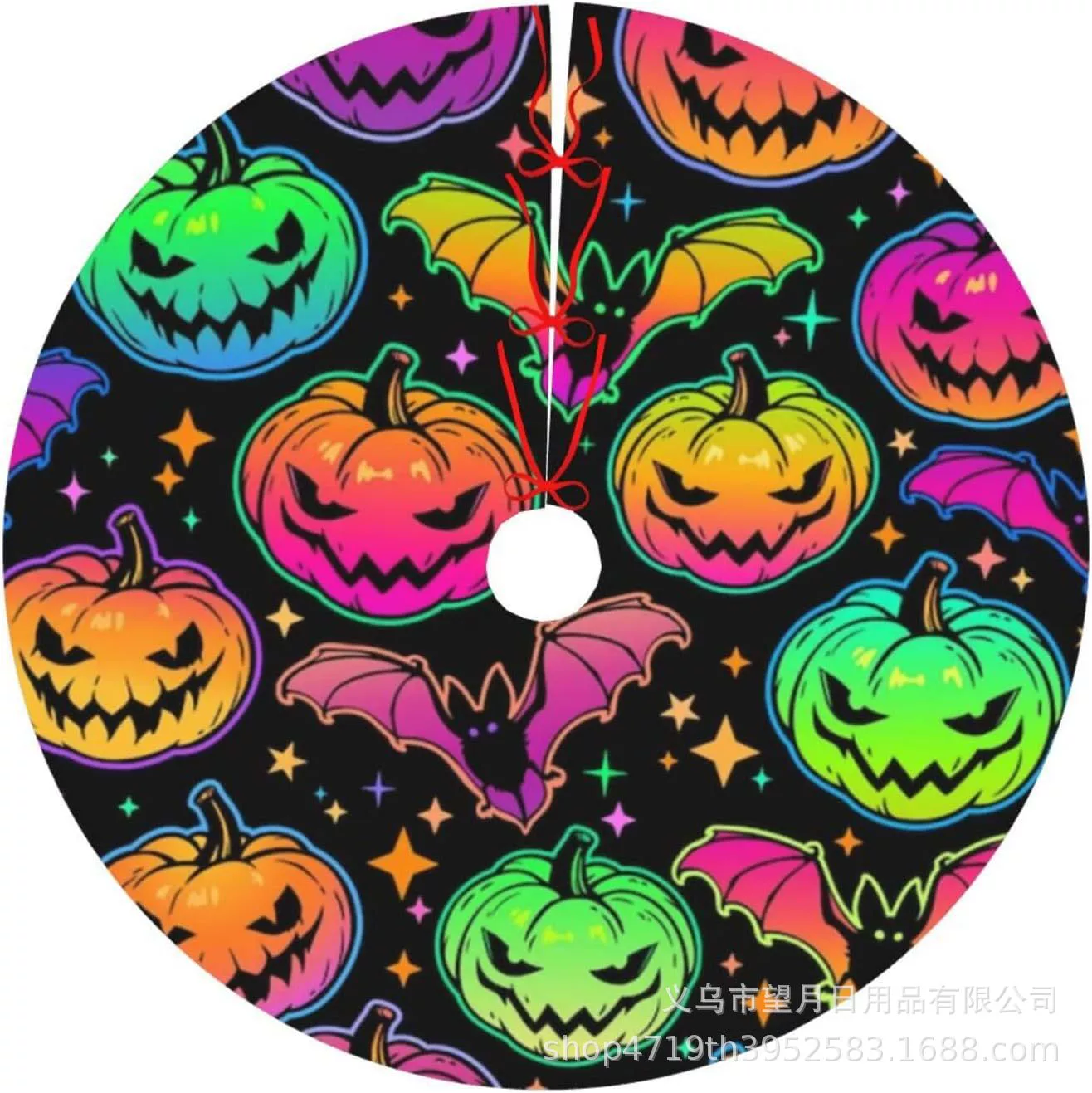 Кроссбордная сеkс Halloween елочная юбка новая фланелевая линя рождественские украшения тыква призрак летучая мышь черная кошка ведьма