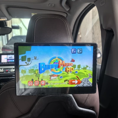 Car Headrest and Rear Entertainment Monitor 10inch Screen Android System Carplay Playback Video Cigarette Lighter