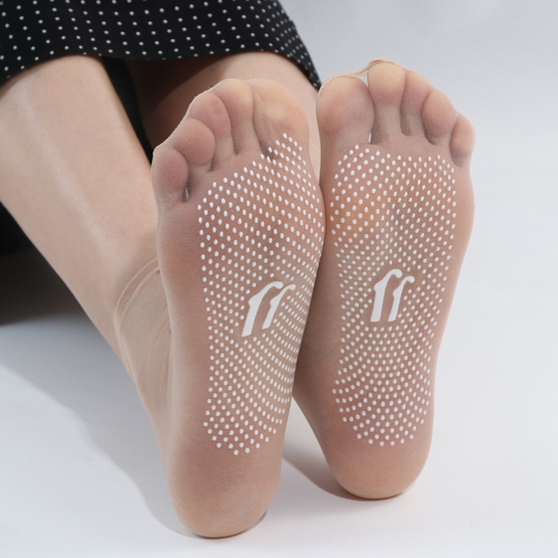 Source Factory Crystal Socks Anti-Snagging Glue Anti-Slip Steel Wire Socks Women's Ultra-Thin Invisible Short Stockings Summer Fully Transparent