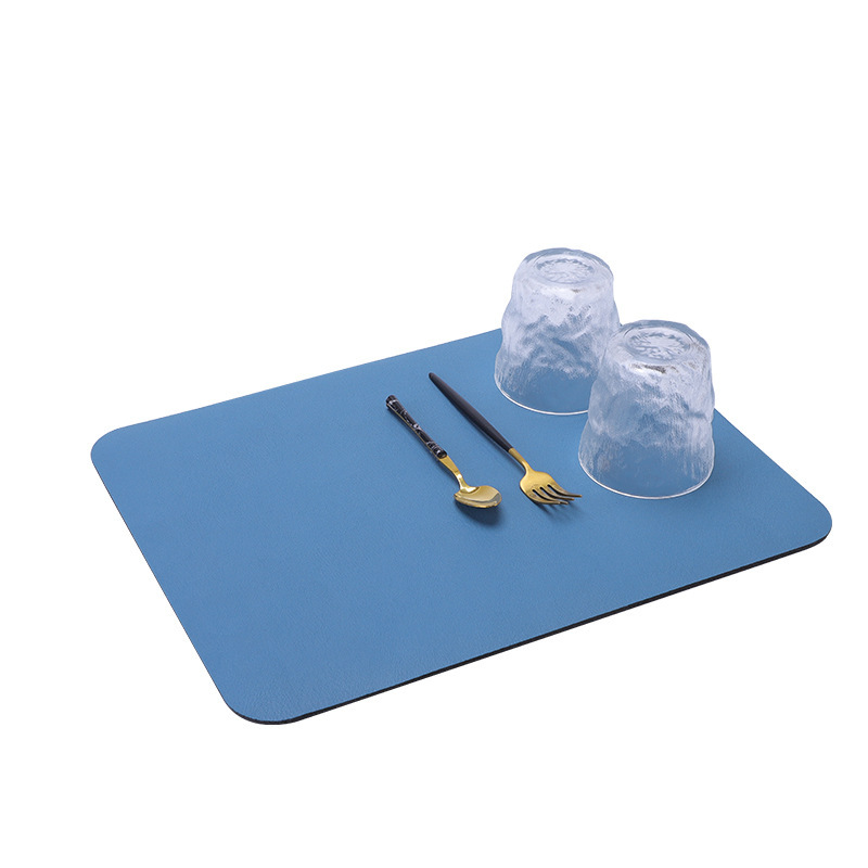 Pu absorbente estera de drenaje cocina encimera hogar antideslizante placa de la montaña estera aislamiento de goma de secado rápido mantel al por mayor