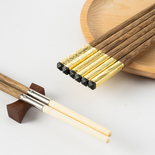 Chicken wing wood hot pot chopsticks with replaceable heads, extended male chopsticks, commercial sanitary disposable bamboo chopsticks with logo wholesale