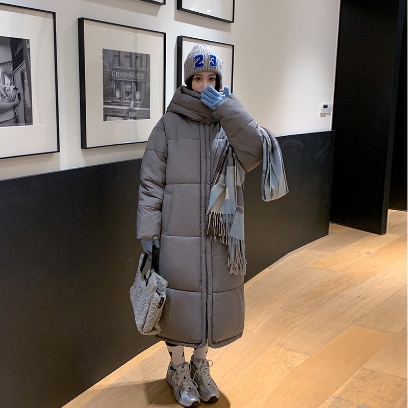 Women's Extra Long Hooded down Coat Winter Puffer Jacket