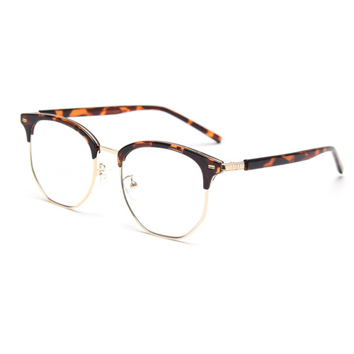TR2129 Irregular Polygon Myopia Glasses Frame for Women, Natural Makeup Large Frame, Flattened Face, Plain Frame for Men