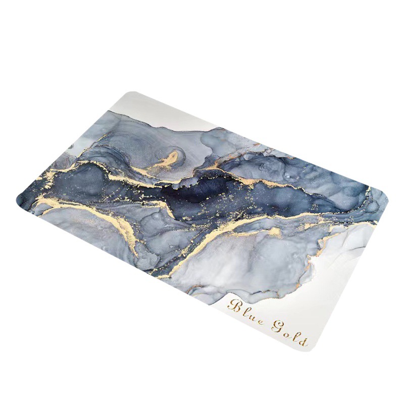 Tapete absorbente de tierra de diatomeas suave, tapete de mármol para baño, tapete antideslizante de secado rápido para puerta de baño, tapete para pies para el hogar.