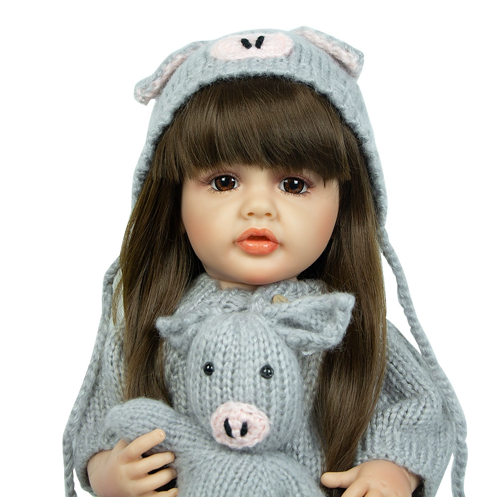 KEIUMI Silicone realistic doll, 22 inch, early education, Birthday gift