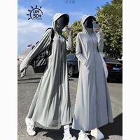 Mint Mambo солнцезащитная одежда женская летняя длинная кардиган на все тело ледяной шелк удлиненная солнцезащитная одежда анти-УФ-защита фабрика