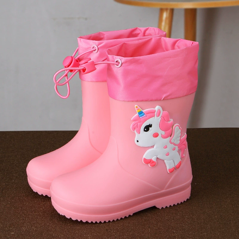 Детские непромокаемые резиновые сапоги, Мультяшные мальчики и девочки носят непромокаемые резиновые сапоги для детского сада, детские Нескользящие галоши, детская резиновая обувь оптом