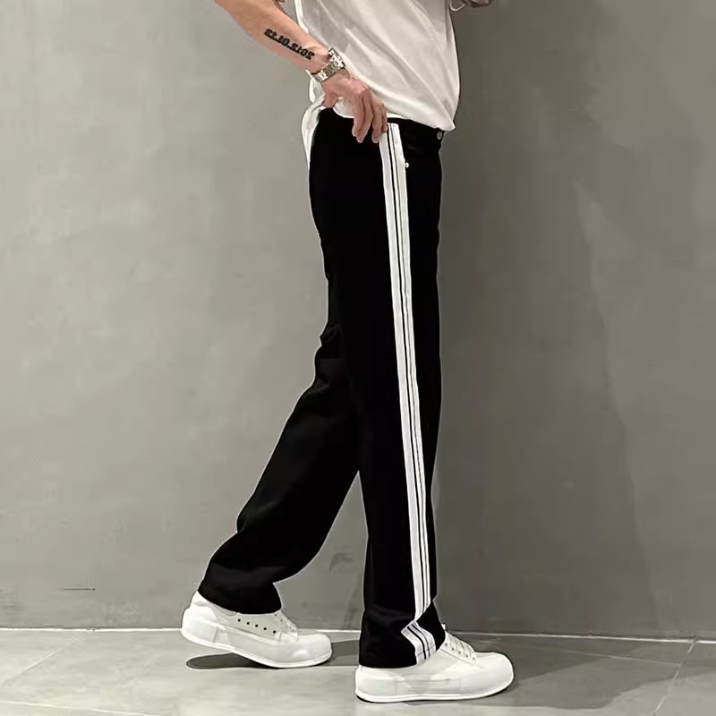 Jeans uomo a righe gamba larga estivi casual taglio comodo_voghion.com