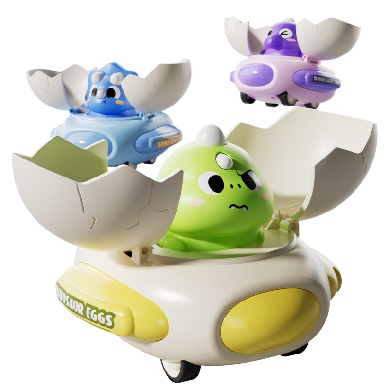Juguetes de niños al por mayor puzzle dinosaurios coche caricatura animada animada animal dedos deslizante adornos de automóviles choque camión