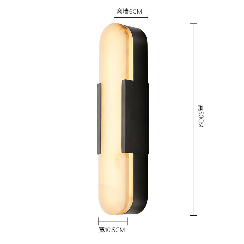 Lámpara de pared de mármol natural española simple y moderna, lámpara Zhongshan, lámpara de diseño para sala de estar, pasillo, dormitorio, lámpara de noche