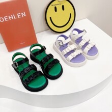 断码清仓批发一件代发夏季时尚小女孩小公主撞色潮宝学生凉鞋女童