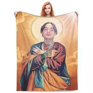 Cross-border supply blanket singer interesting travel office flannel throw blanket warm sofa blanket factory outlet