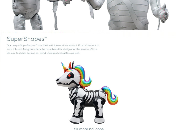 Halloween window display decoration photo props toys balloon 4D three dimensional standing mummy skeleton dog balloon_voghion.com