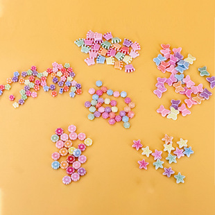 Color ceramic five -petal flower bulk wholesale strings DIY jewelry handmade necklace bracelet materials