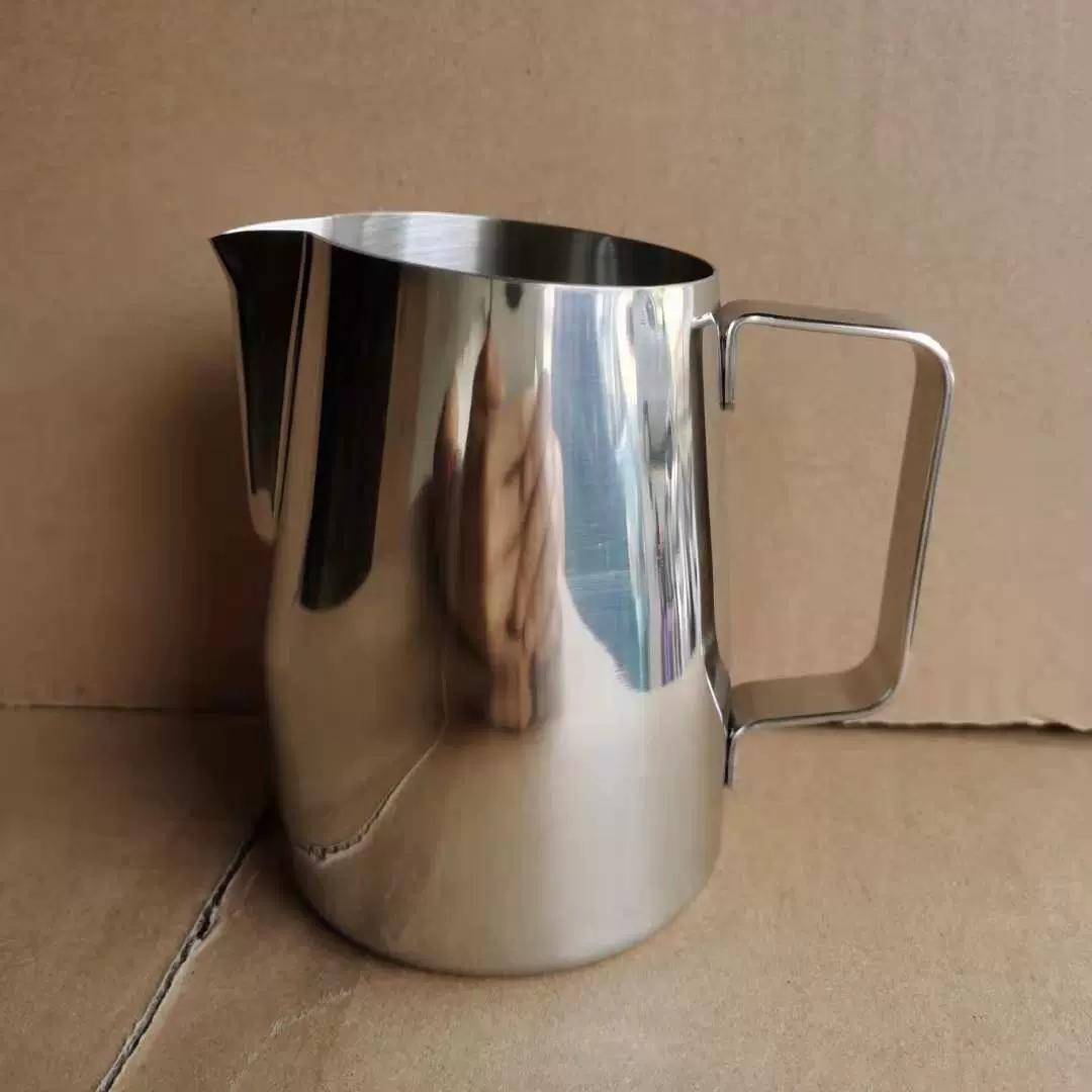 304不锈钢斜口拉花杯奶杯奶泡杯咖啡尖嘴拉花缸打奶杯手打花式