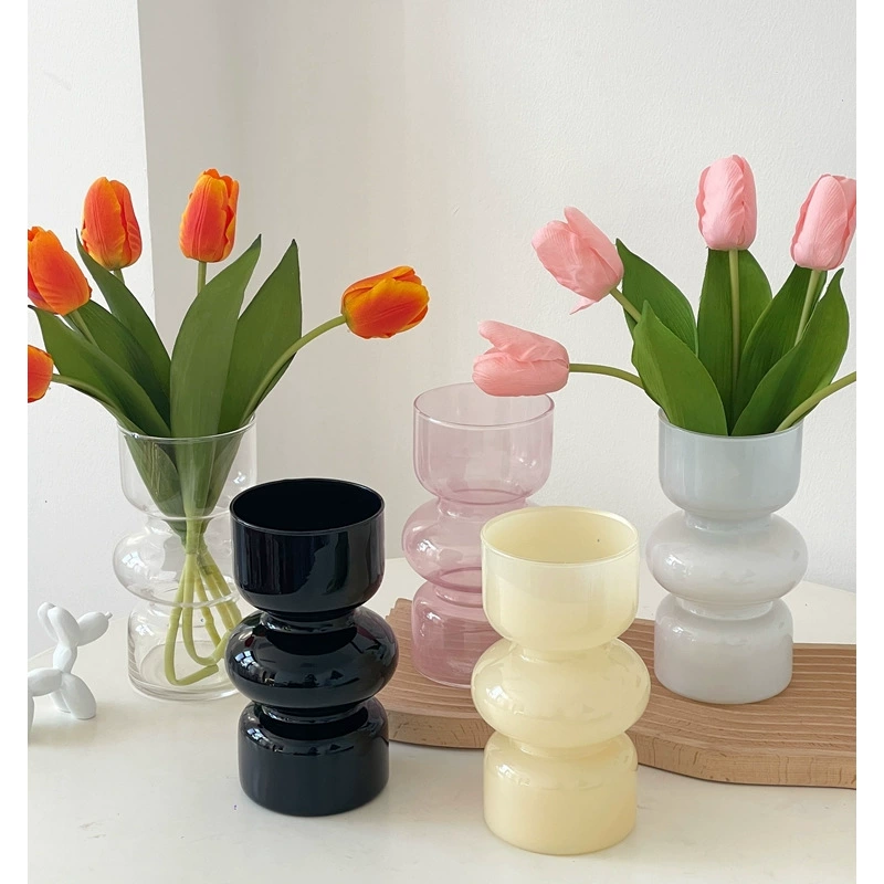 Glass transparent decorative flowers for living room, internet celebrity, high-quality style