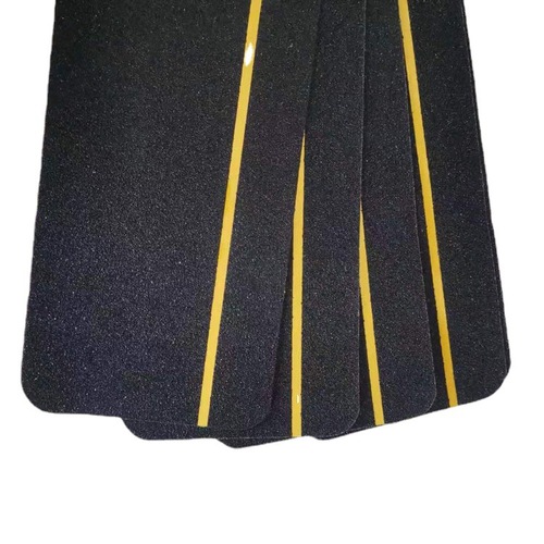 Manufacturer cross-border flat sheet pre-cut PET substrate stair steps anti-slip black luminous reflective strips anti-slip tape