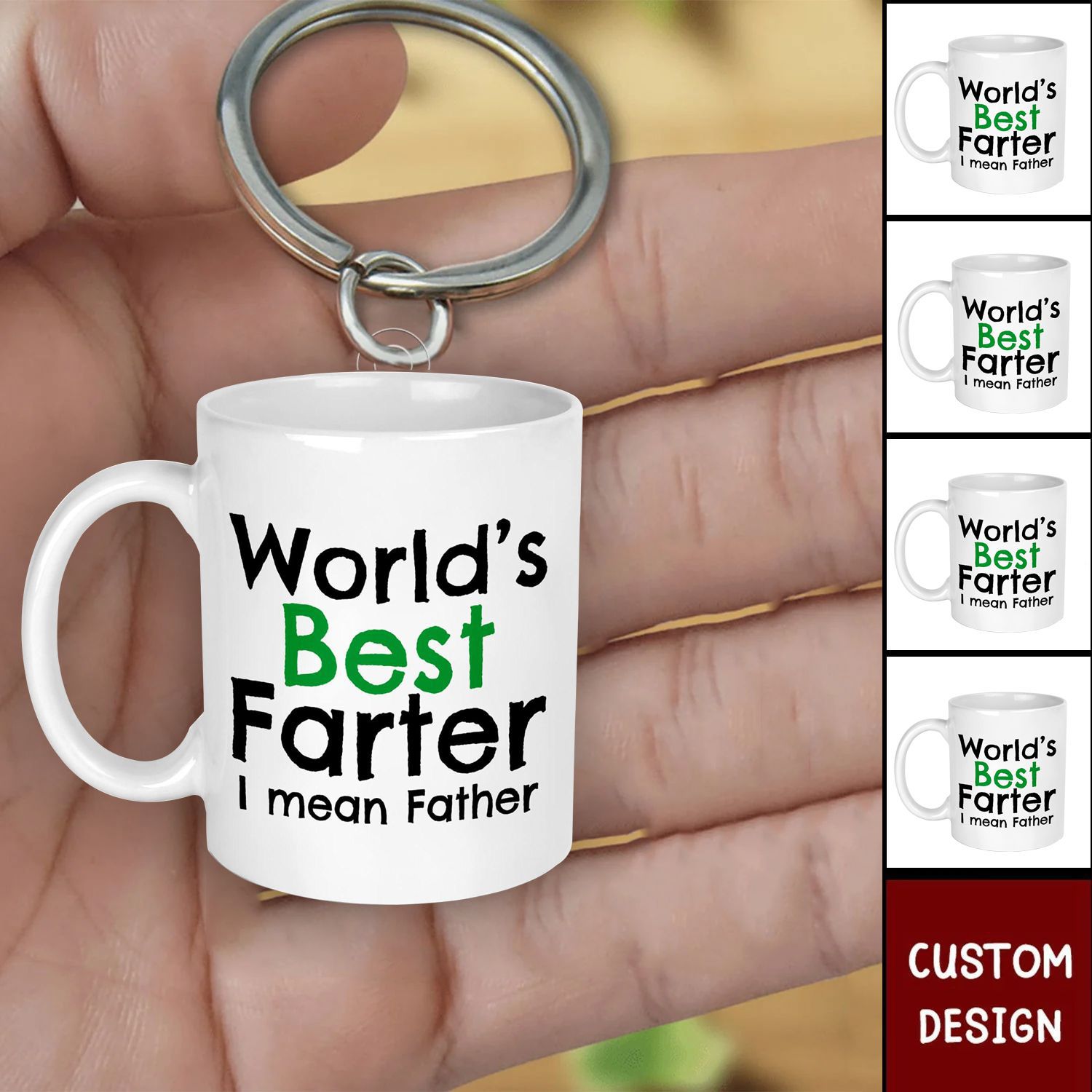 Father'S Day Festival Streetwear Letter Cup Arylic Father'S Day Women's Keychain